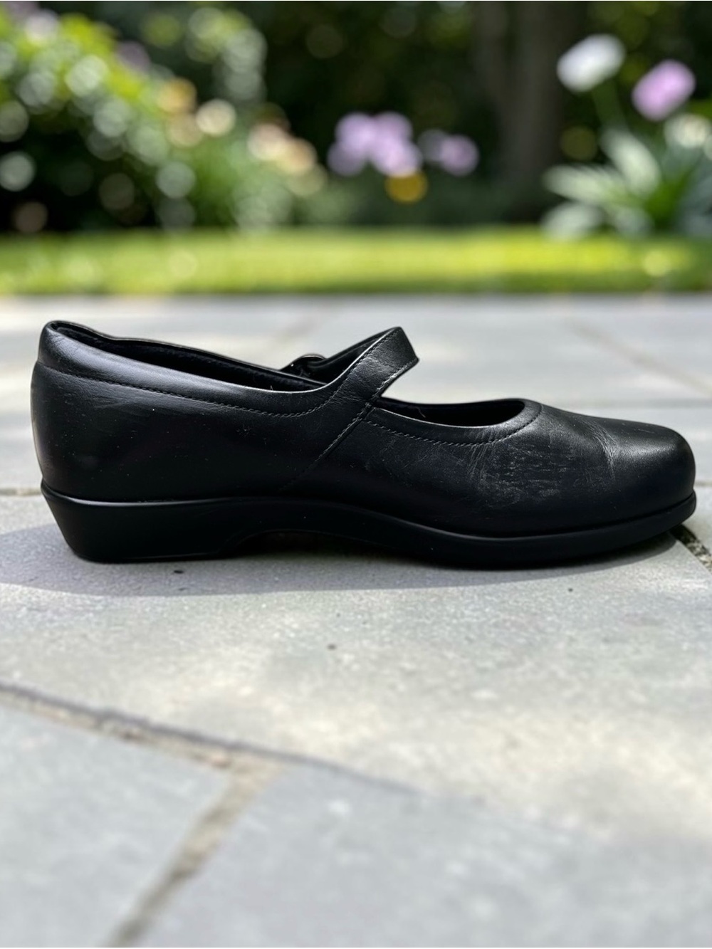 SAS Tripad Comfort Mary Jane Shoes Black Leather Made USA Size 8W